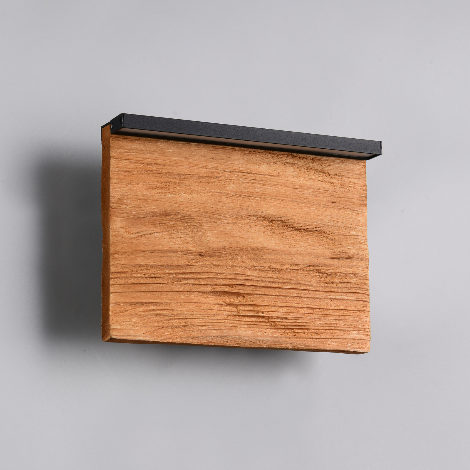 LED stenska svetilka Kalea, širina 20 cm, barva lesa, les LED stenska svetilka Kalea, širina 20 cm, barva lesa, les