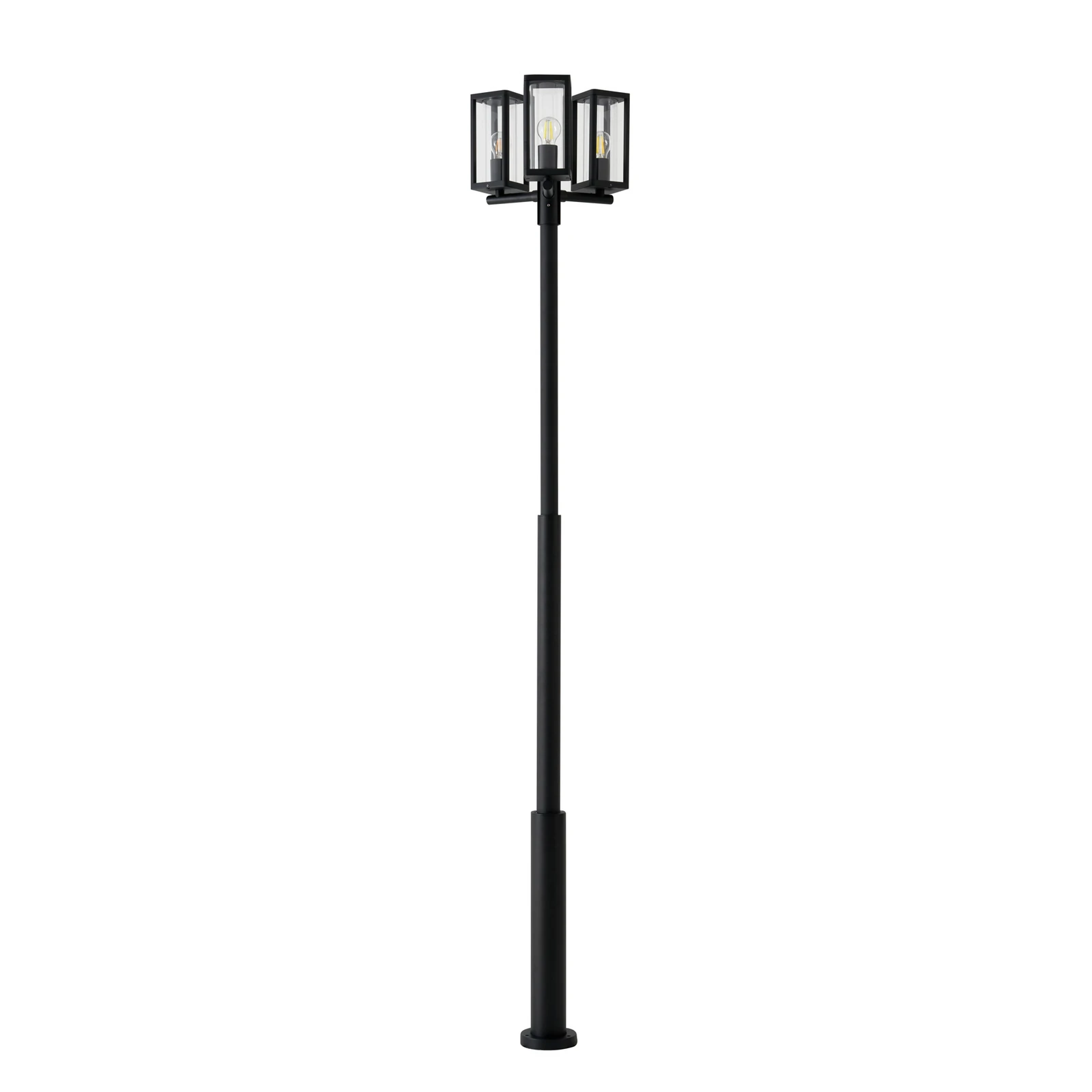 Lucande kültéri lámpa Siveta, 240cm, 3 izzós, fekete, E27, IP65