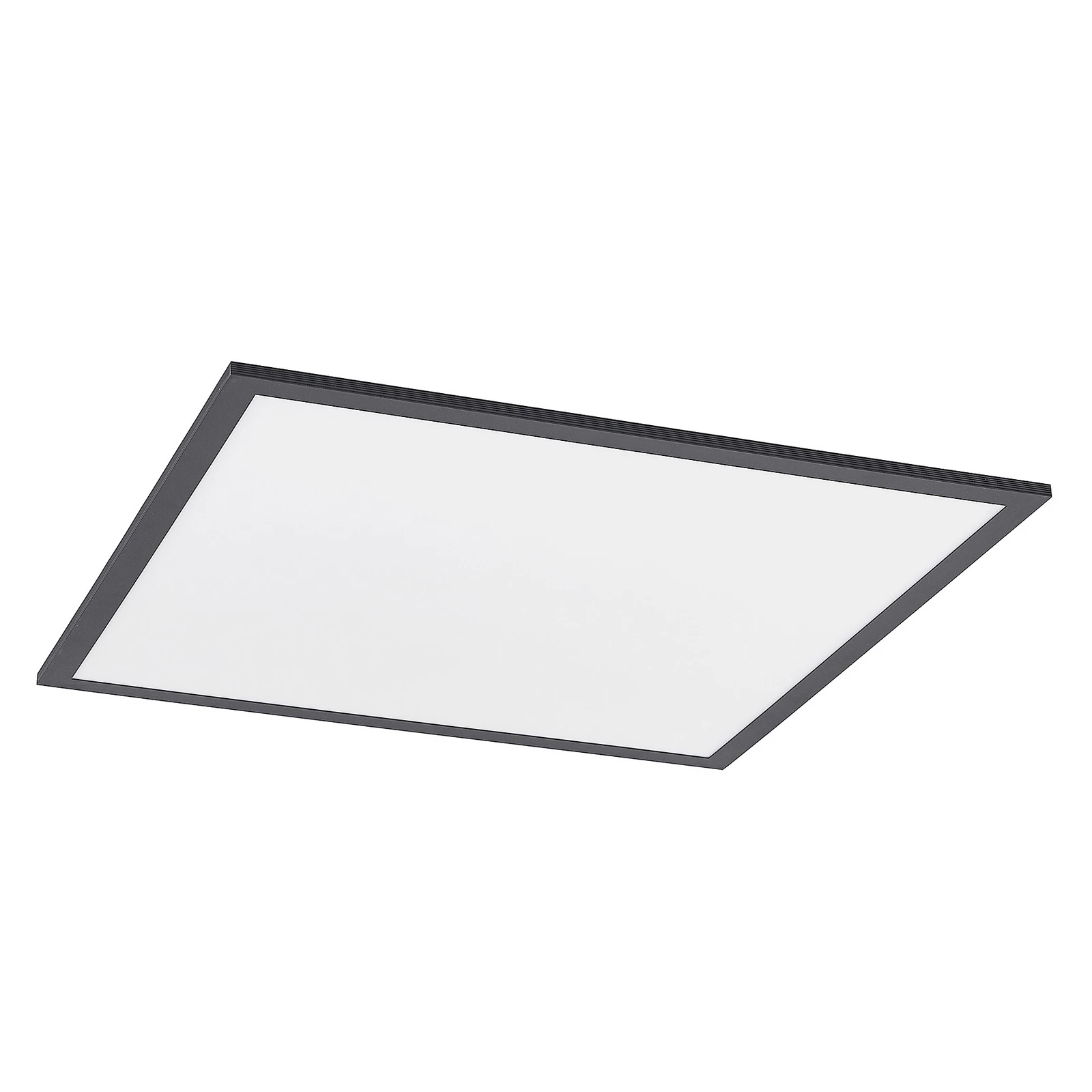 Lindby LED panel Nelios, 62 x 62 cm, CCT, fekete, fém