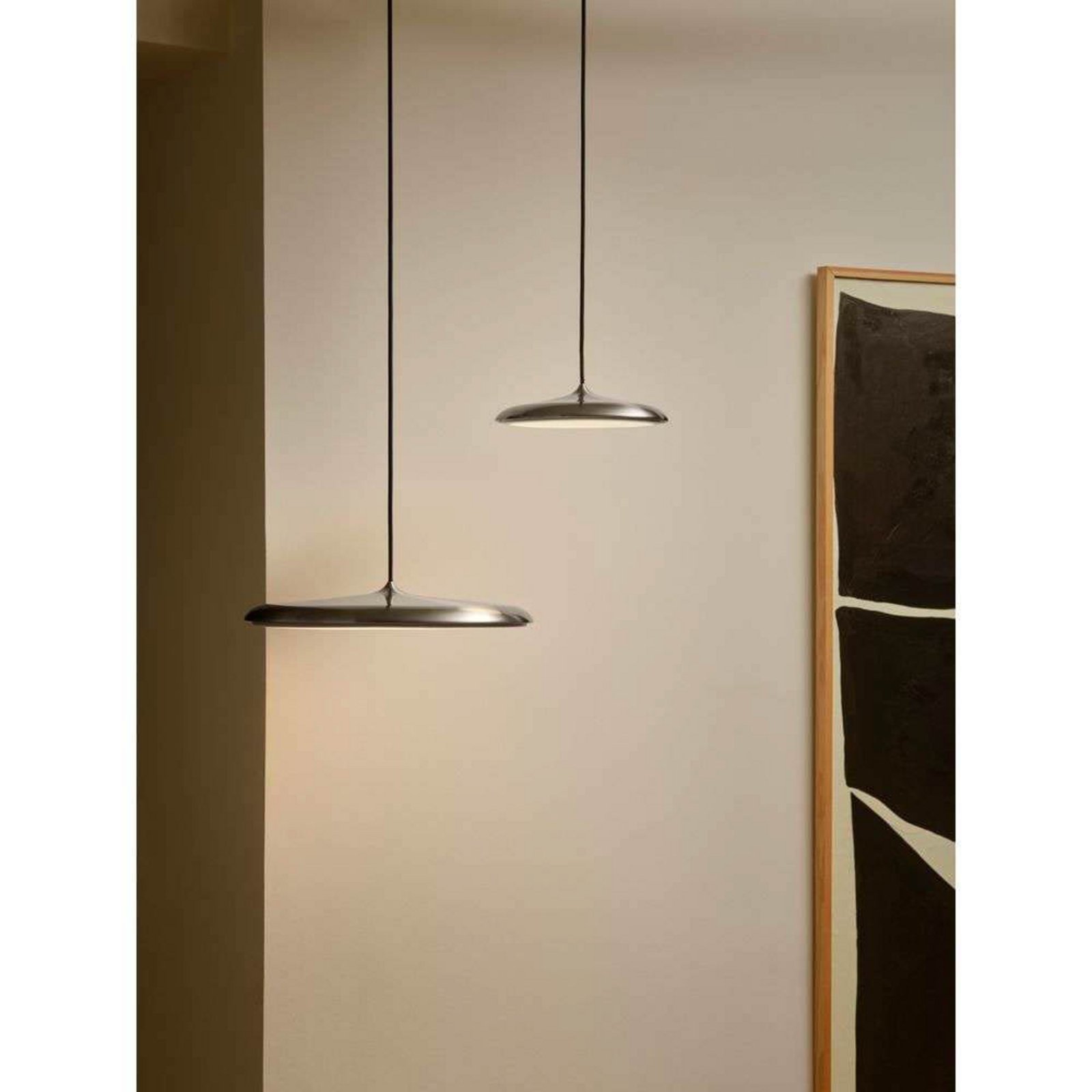 LED-pendellampe Artist, stålfarget, Ø 40 cm, stål