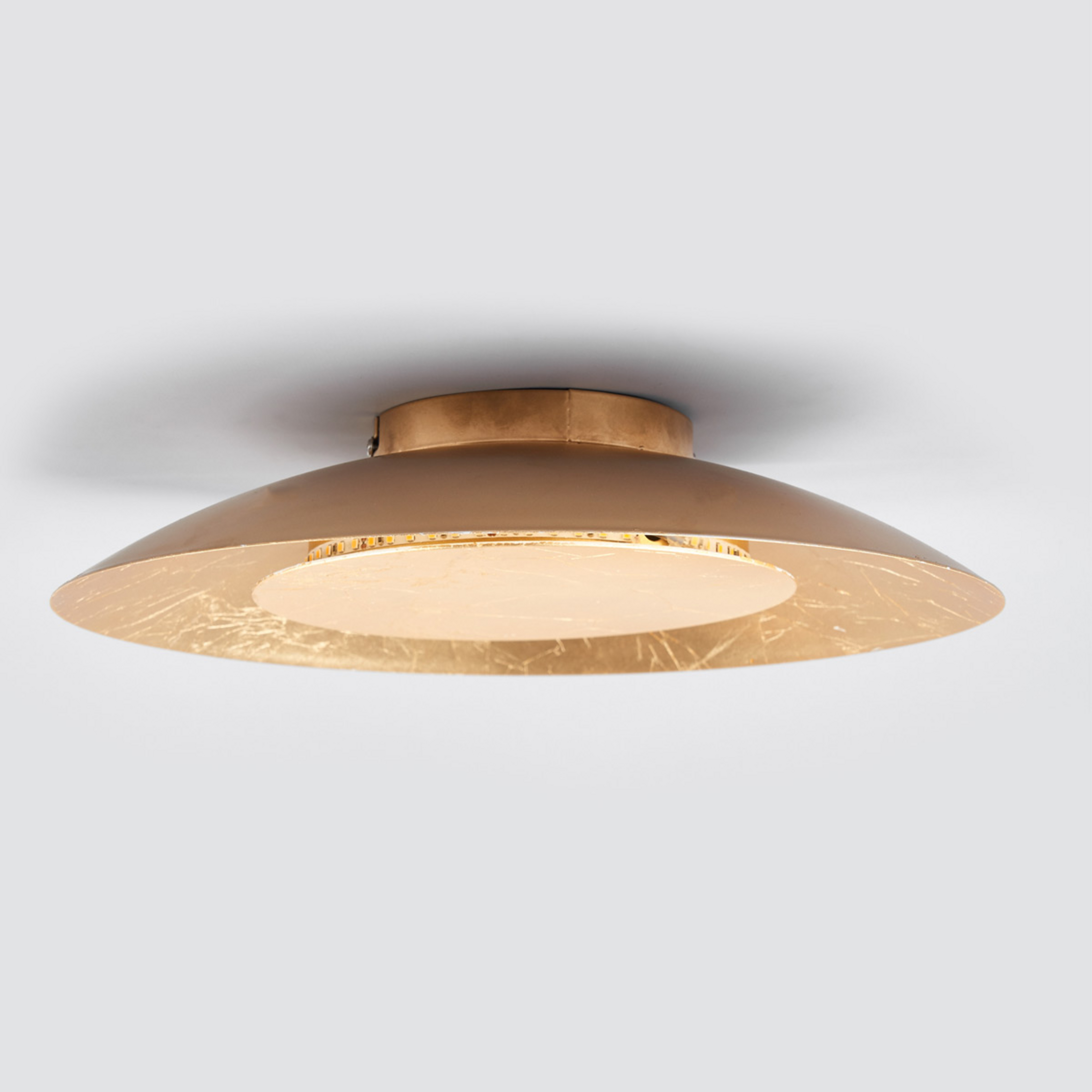 Lindby LED plafondlamp Keti, Ø 35 cm, goud, rond, metaal