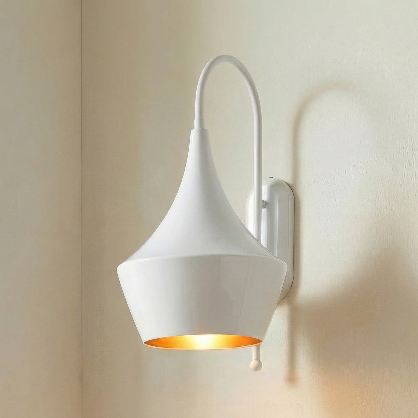 ROYALTECH Aplică de perete Olaf albă metal înălțime 48 cm - Camera de zi / sufragerie