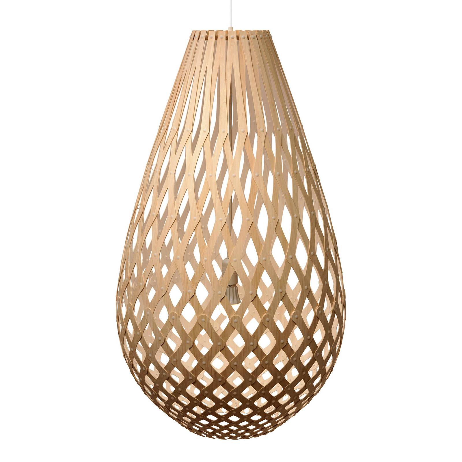 david trubridge Koura pendellampa 75 cm karamell