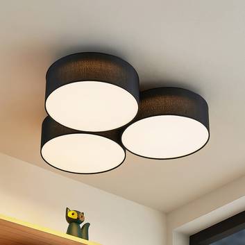 Lindby Janita LED-tygtaklampa, 3 lampor, svart