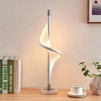 Lucande Edano LED-bordlampe i drejet form