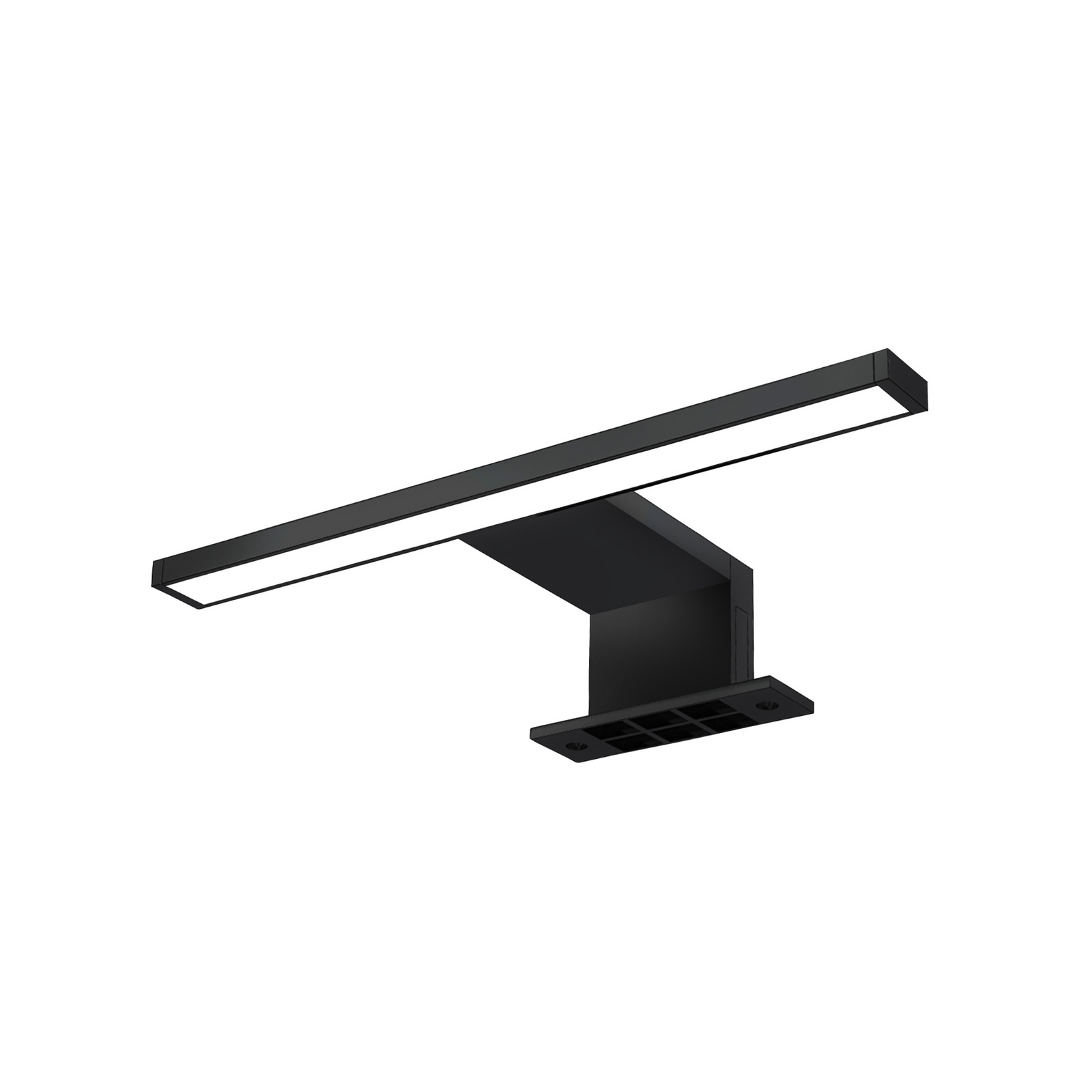 LED-ogledalo Bill, širina 30 cm, črno, kovinsko, 4.000 K