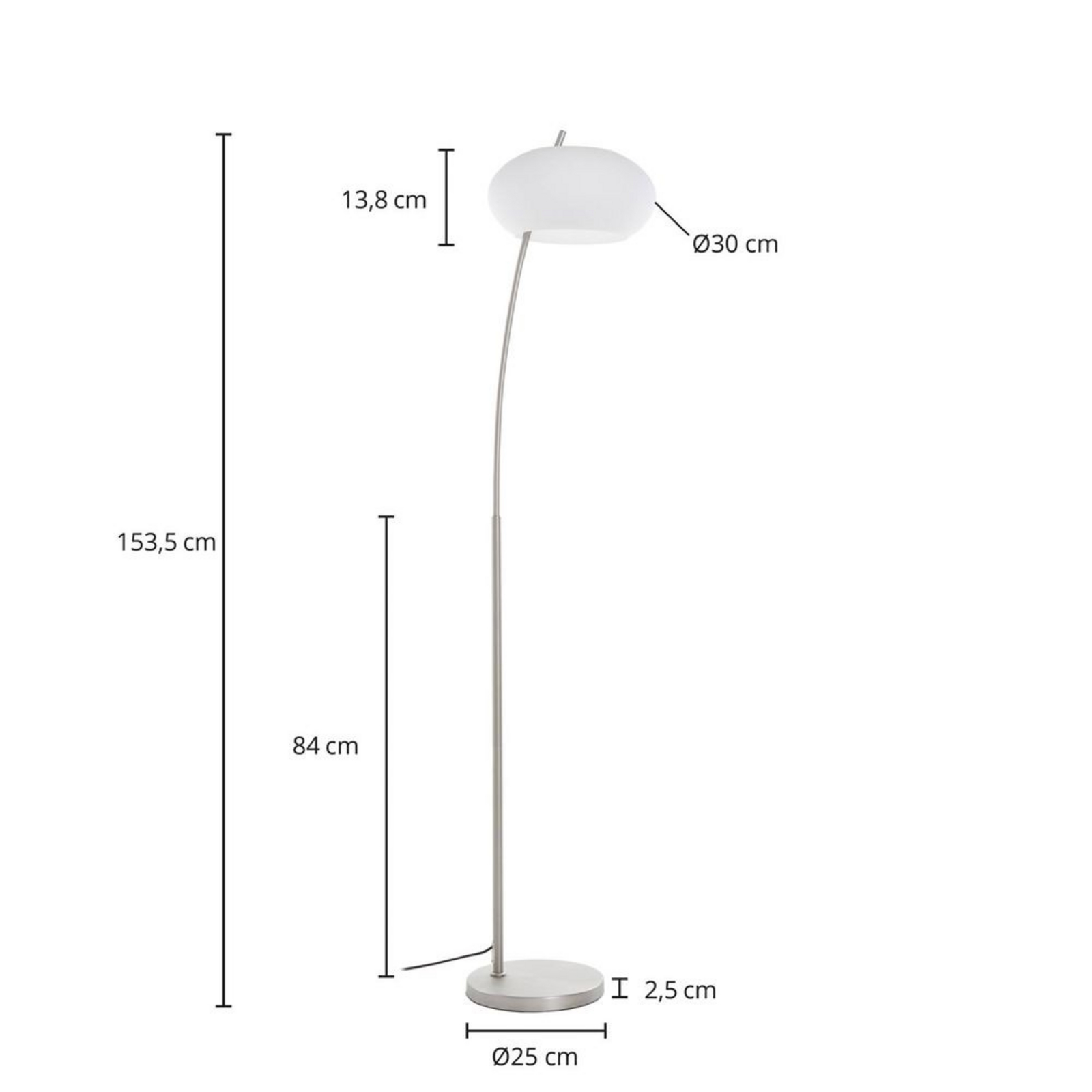 Sharvil Floor Lamp Matt Nickel - Lucande