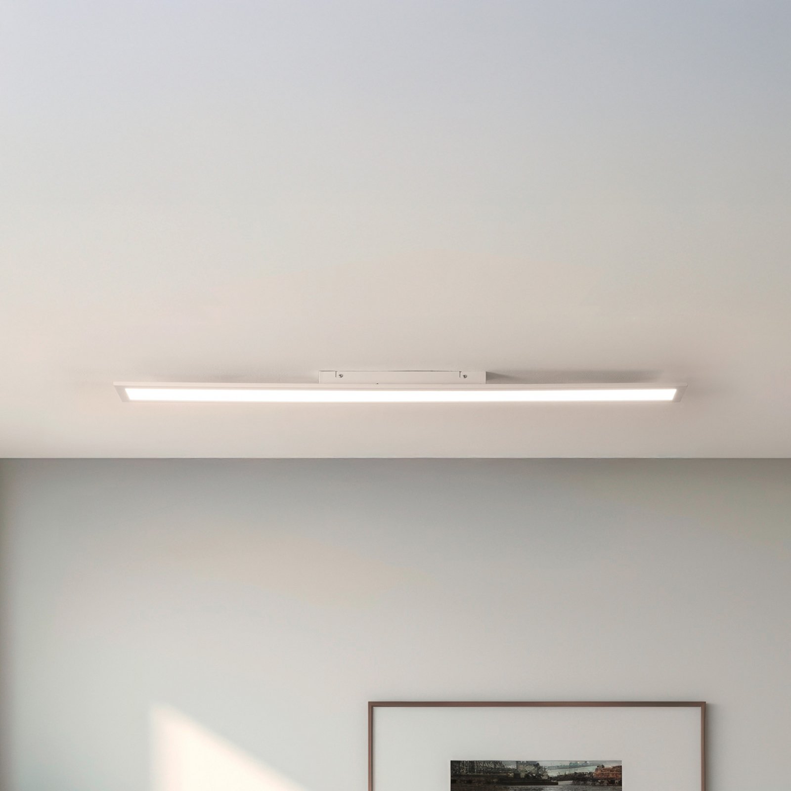 EGLO connect Salobrena-Z LED-taklampe, 120x10cm, hvit
