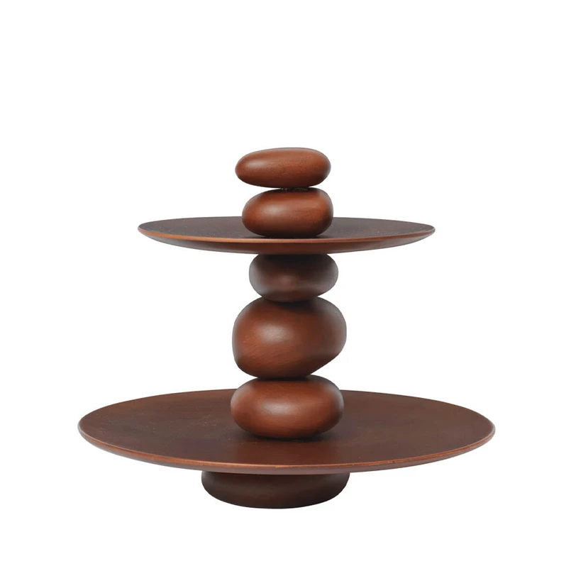 ferm LIVING – Pebble Dessert Stand Mörk Brown