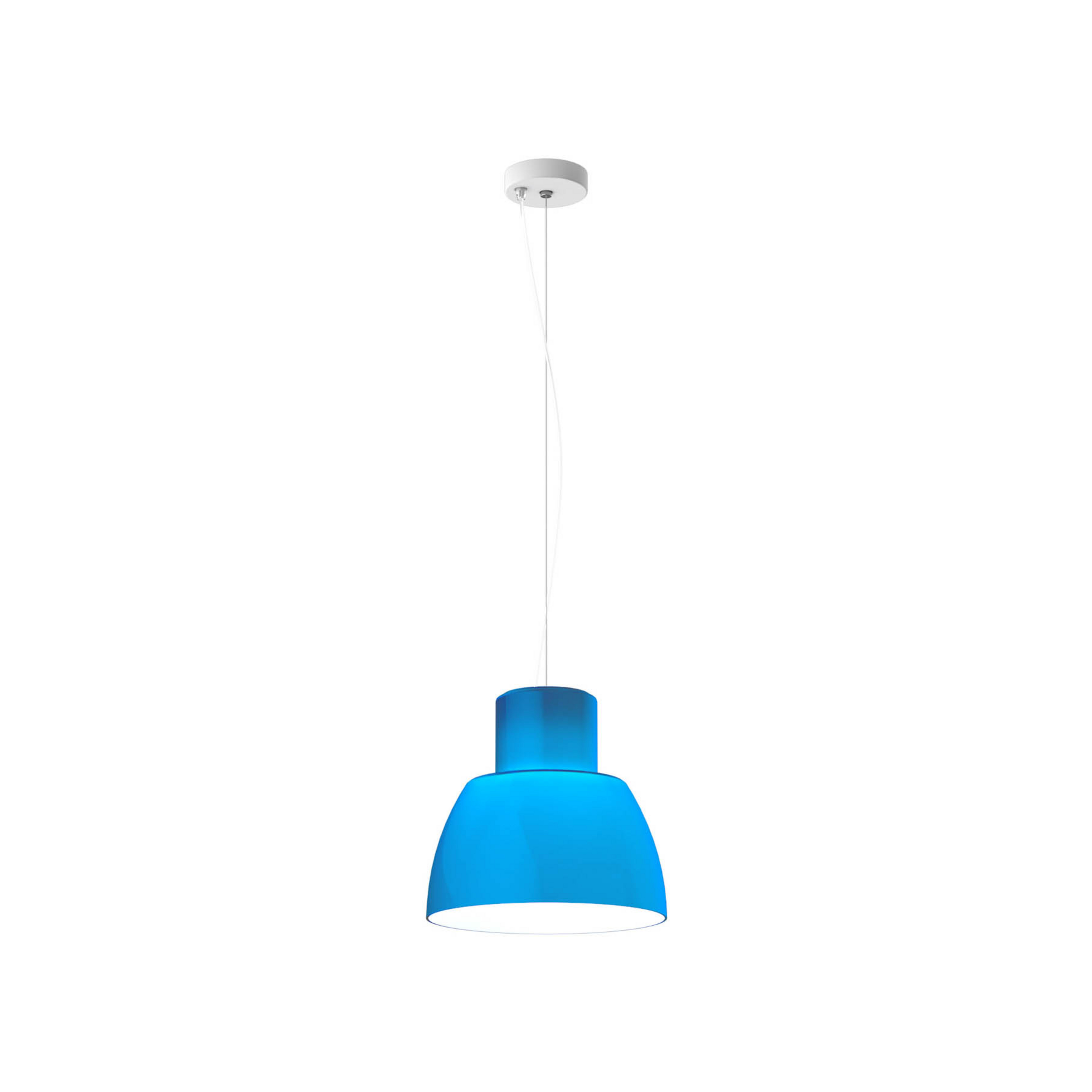 Lorosae Hängeleuchte, blau, Ø 30 cm, Glas, E27 - Nemo