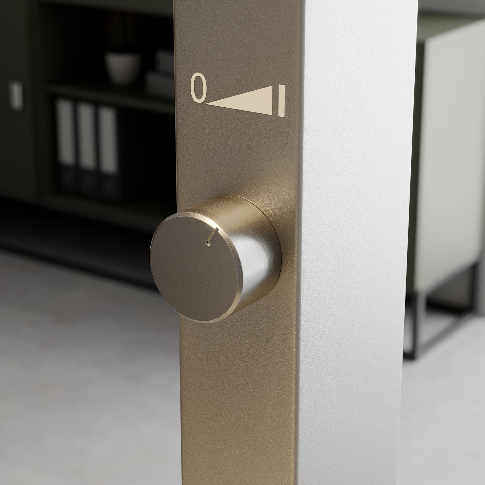 Dimmable LED office floor lamp Logan 4,000 K Lights.co.uk