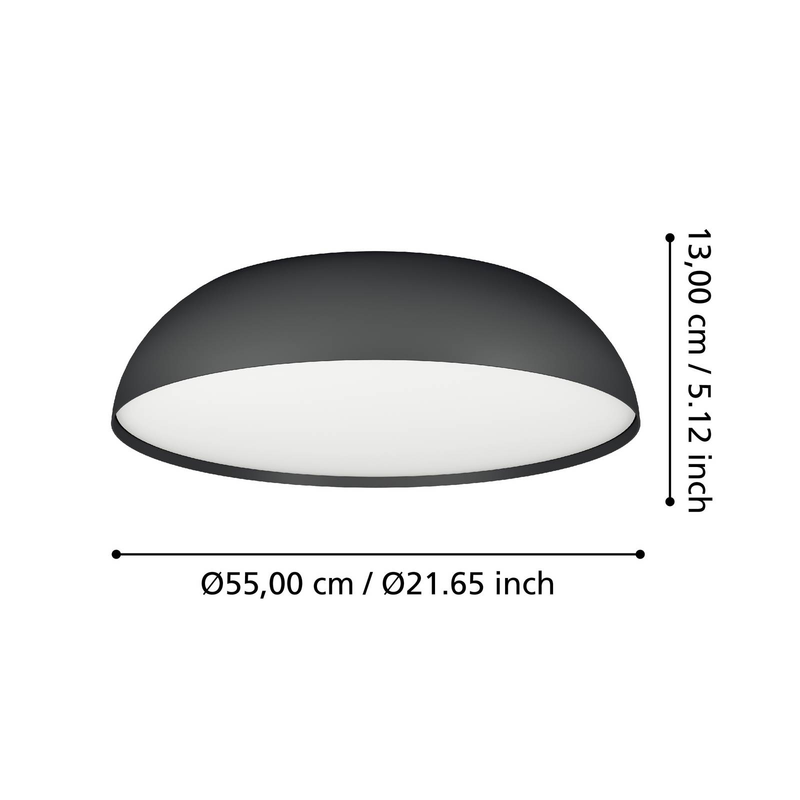 EGLO connect Inteligentna lampa sufitowa LED Tollos-Z, Ø 55 cm