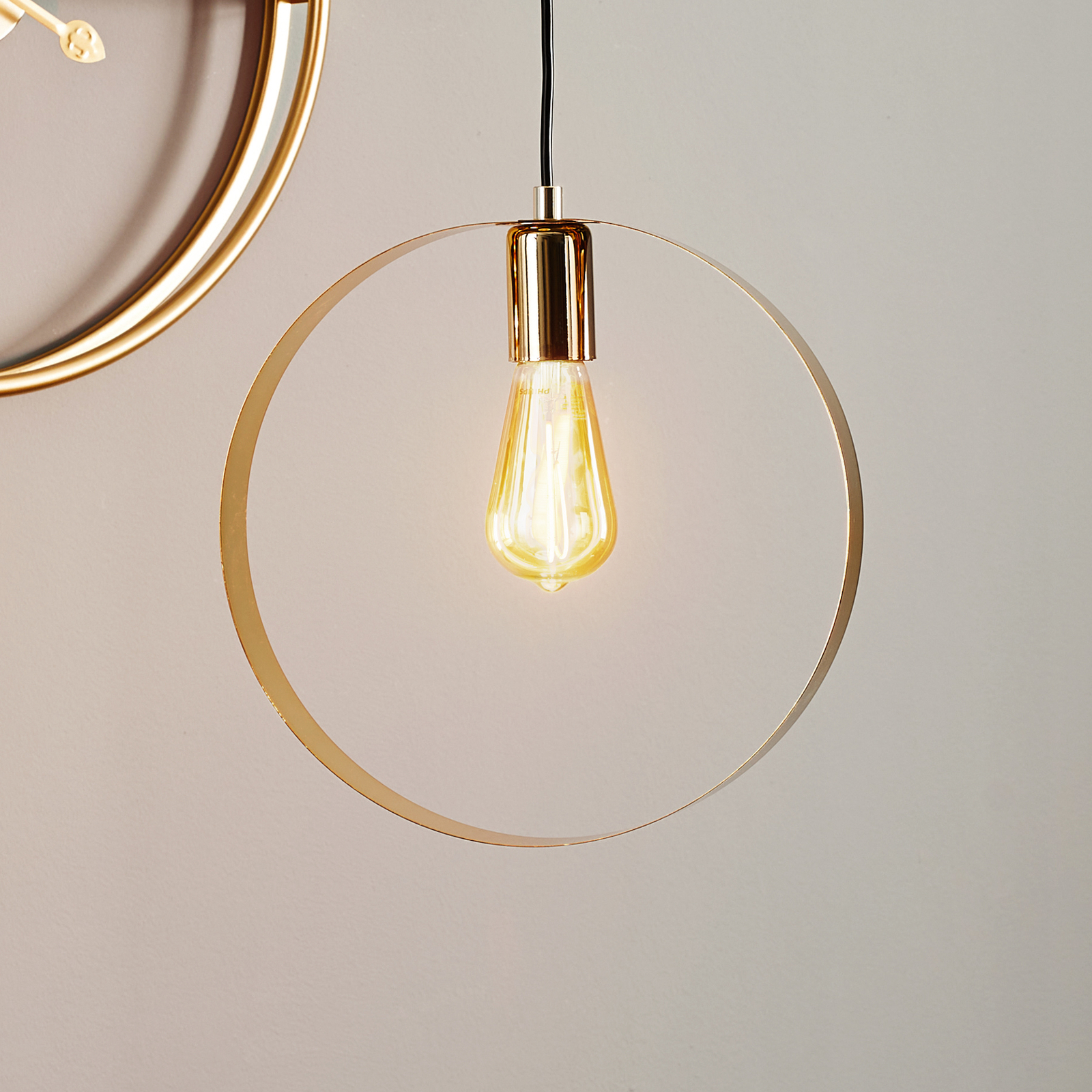 Hängeleuchte Mira, einflammig, gold