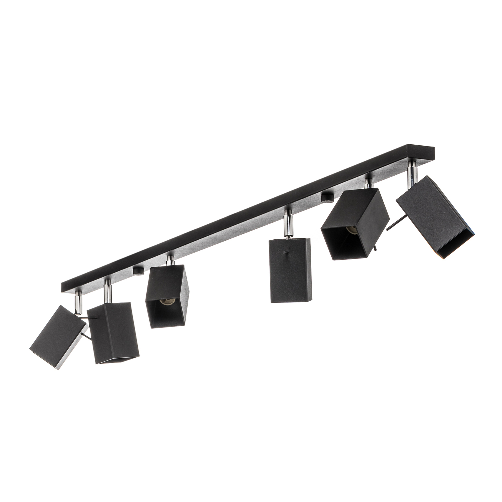 Faretto soffitto Square, nero 6 luci lineare