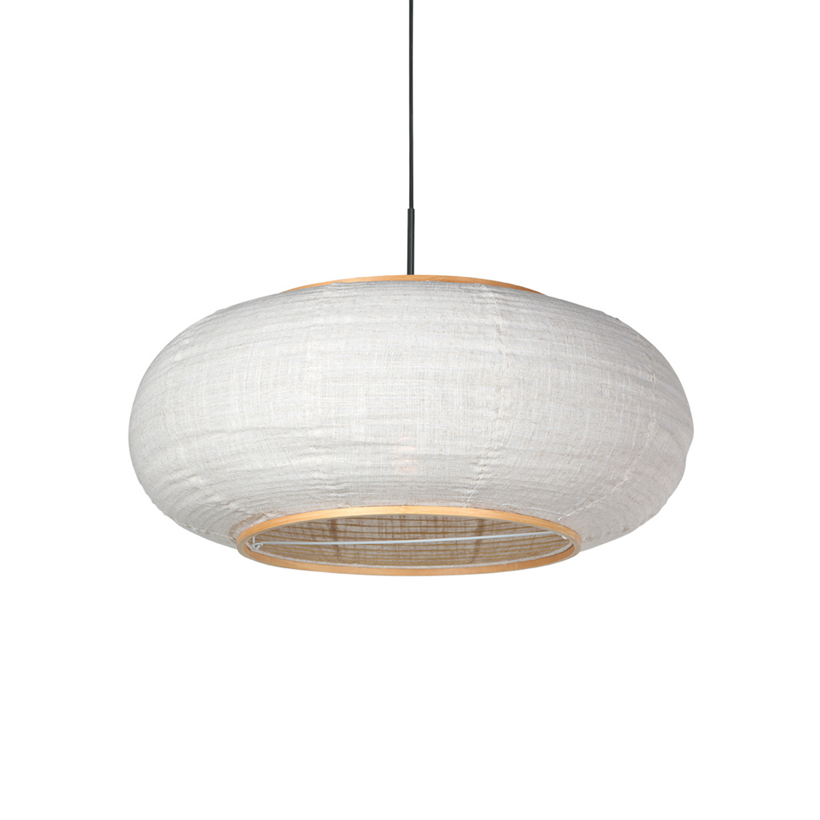 Sparkled Light -riippuvalaisin, musta/harmaa pellava, Ø 60 cm