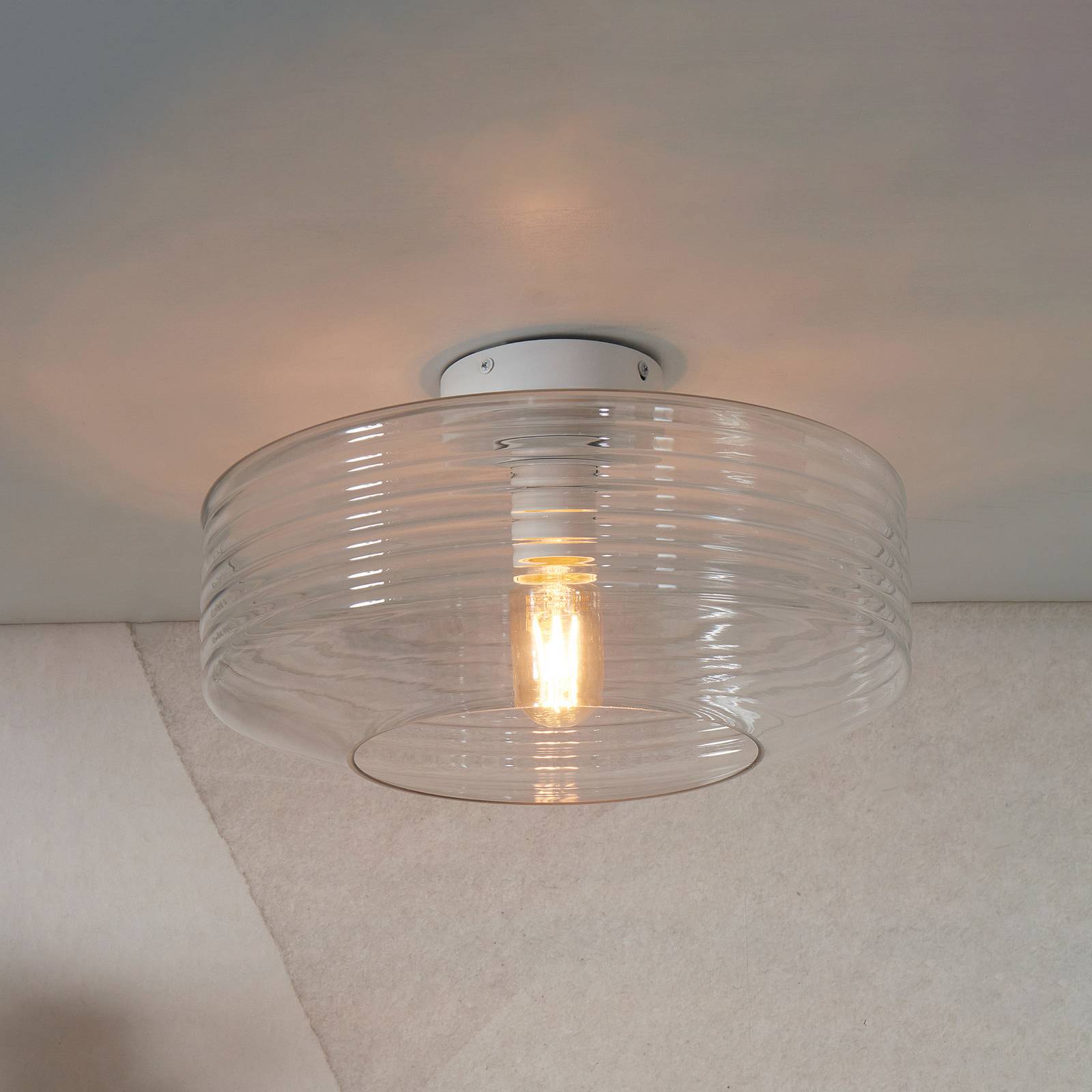 IT'S ABOUT ROMI Plafonnier Verona, transparent, verre, E27