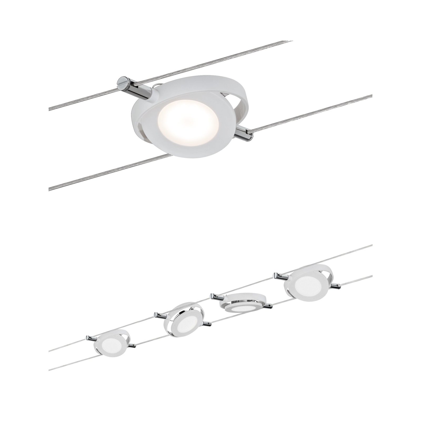 Cable lighting system MacRound with four lights