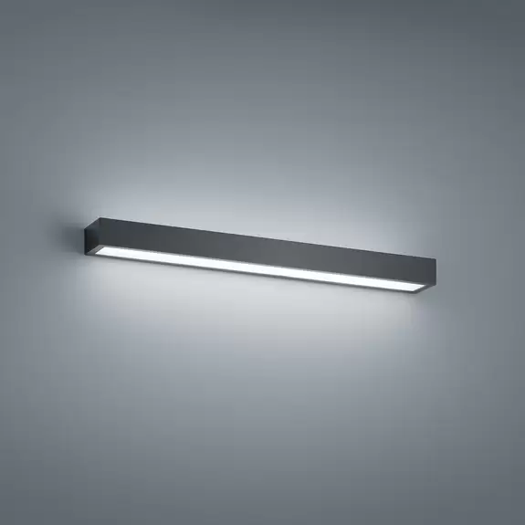 Lampenwelt Helestra Theia LED-Wandleuchte, matt schwarz 60 cm