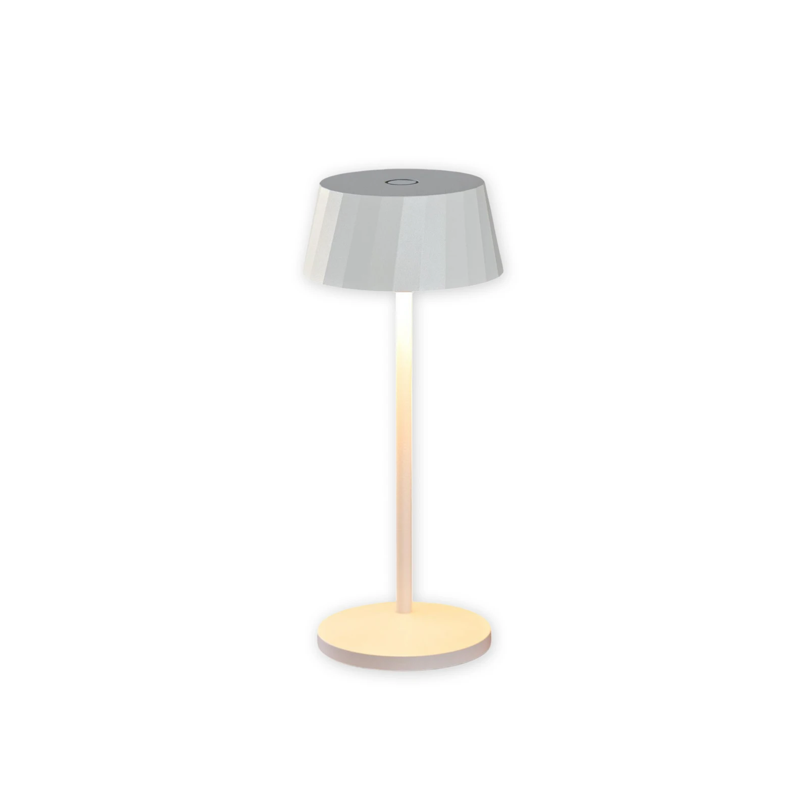 Candeeiro de mesa LED recarregável Facetta, conjunto de 3, branco, 22 cm, IP44