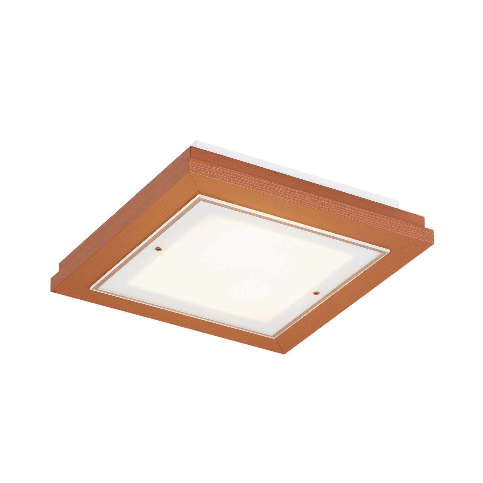 Tally ceiling light, width 32 cm, terracotta, wood, E27