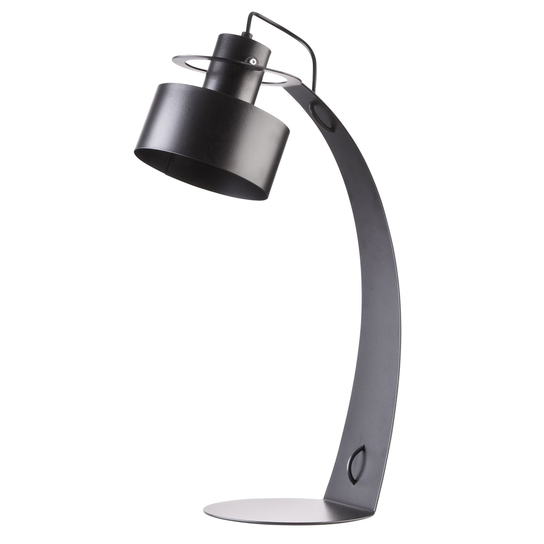SIGMA Rif table lamp made of metal, black, for Living / Dining Room, powder-coated steel, E27, 60 W, energy efficiency: A++, W: 18 cm, H: 52 cm