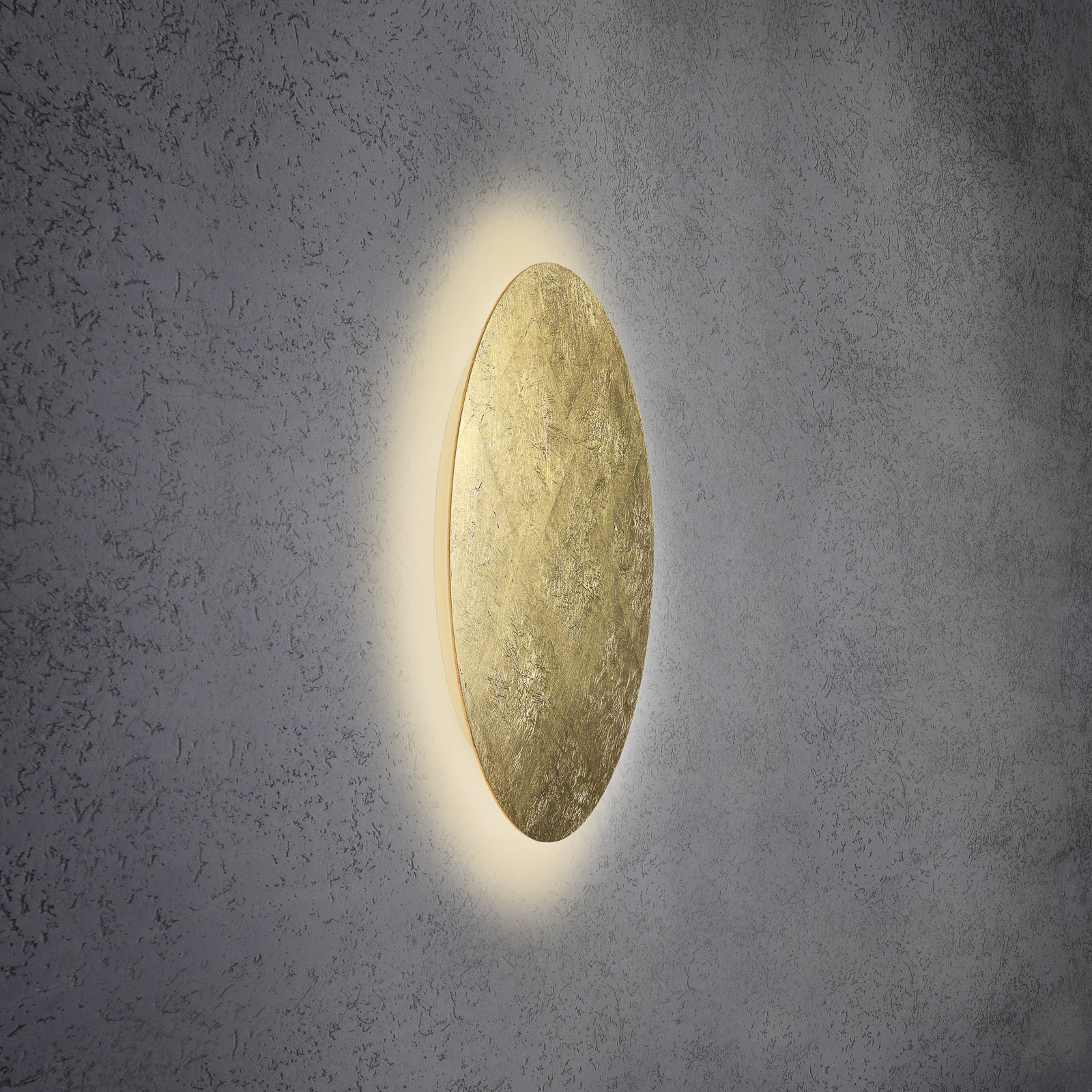 Escale Blade LED wall light, gold leaf, Ø 59 cm