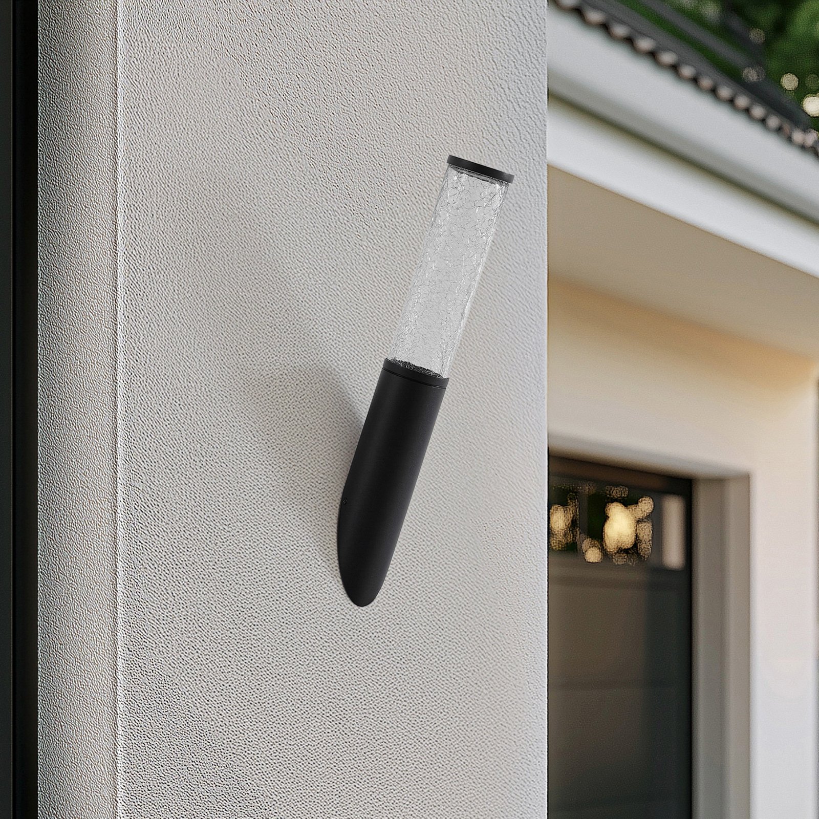 Lindby Gavros outdoor wall light, 45 cm, black, aluminium