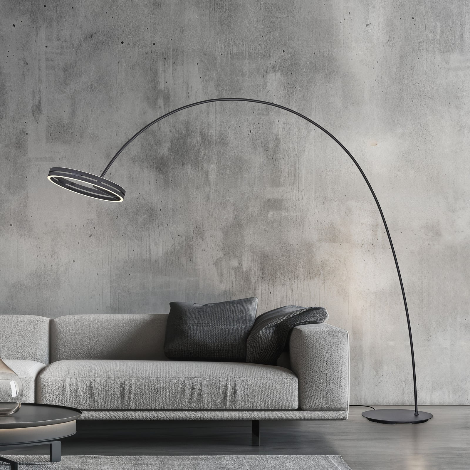 Loop-Bow LED-Stehlampe, schwarz, Ausladung 290cm, CCT - PURE Loop-Bow LED-Stehlampe, schwarz, Ausladung 290cm, CCT - PURE
