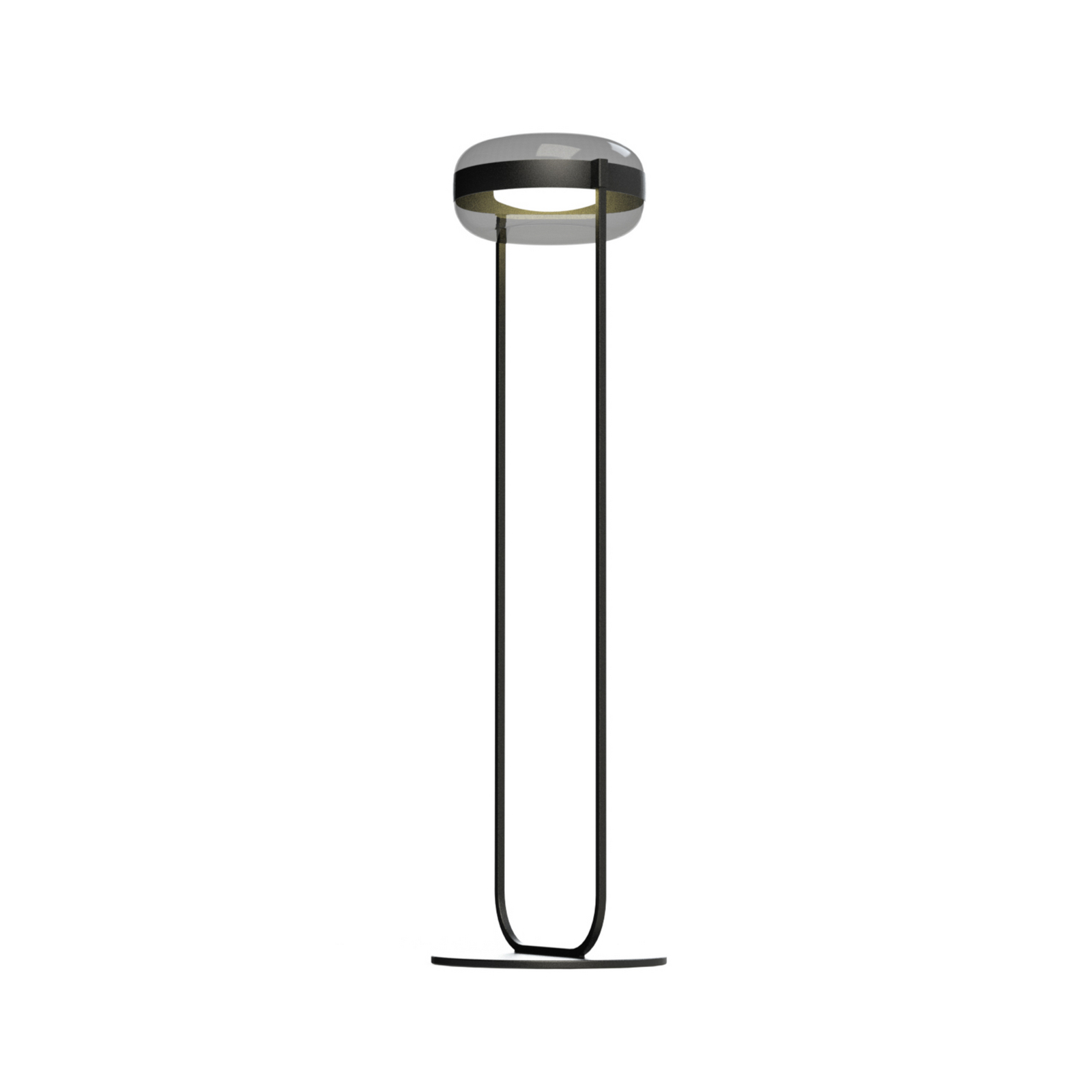 Lucande LED vloerlamp Auro, zwart, glas, hoogte 150 cm
