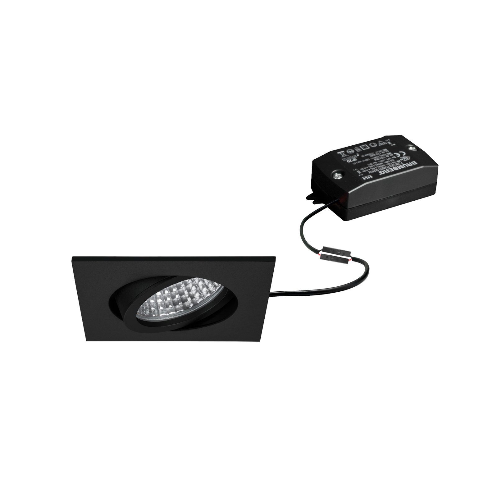 BRUMBERG LED recessed spotlight Tirrel-S, on/off, matt black