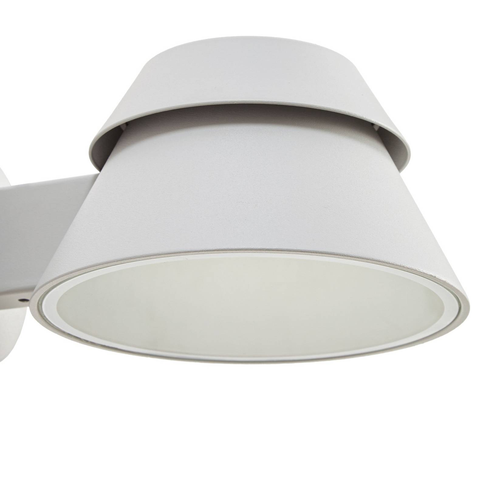 Kinkiet zewnętrzny LED Lucande Moena, jasnoszary, metal, IP44