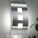 Toma outdoor wall light made of stainless steel with sensor