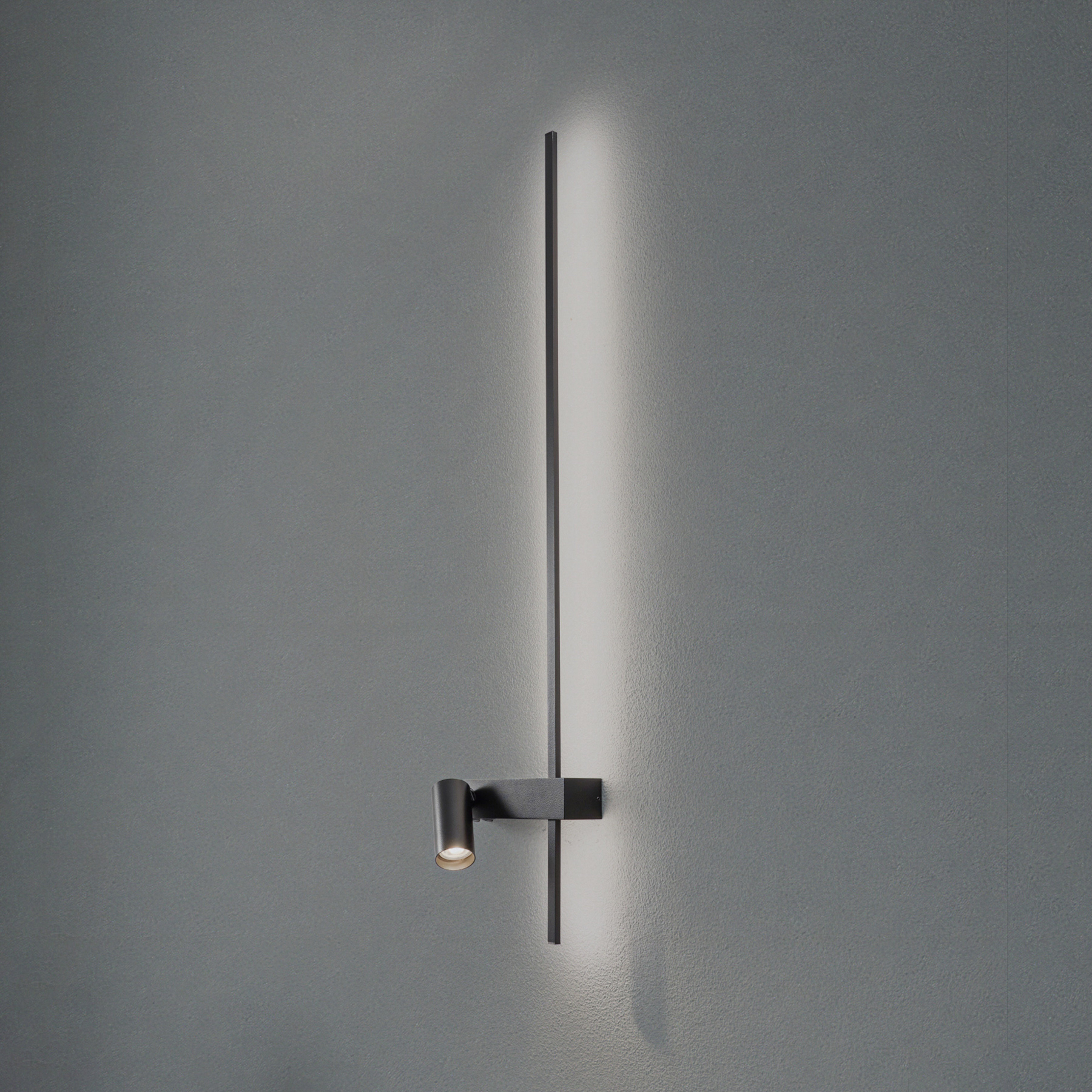 Wandlampe EASY RIGHT, schwarz Breite 80 cm Metall GU10 + LED