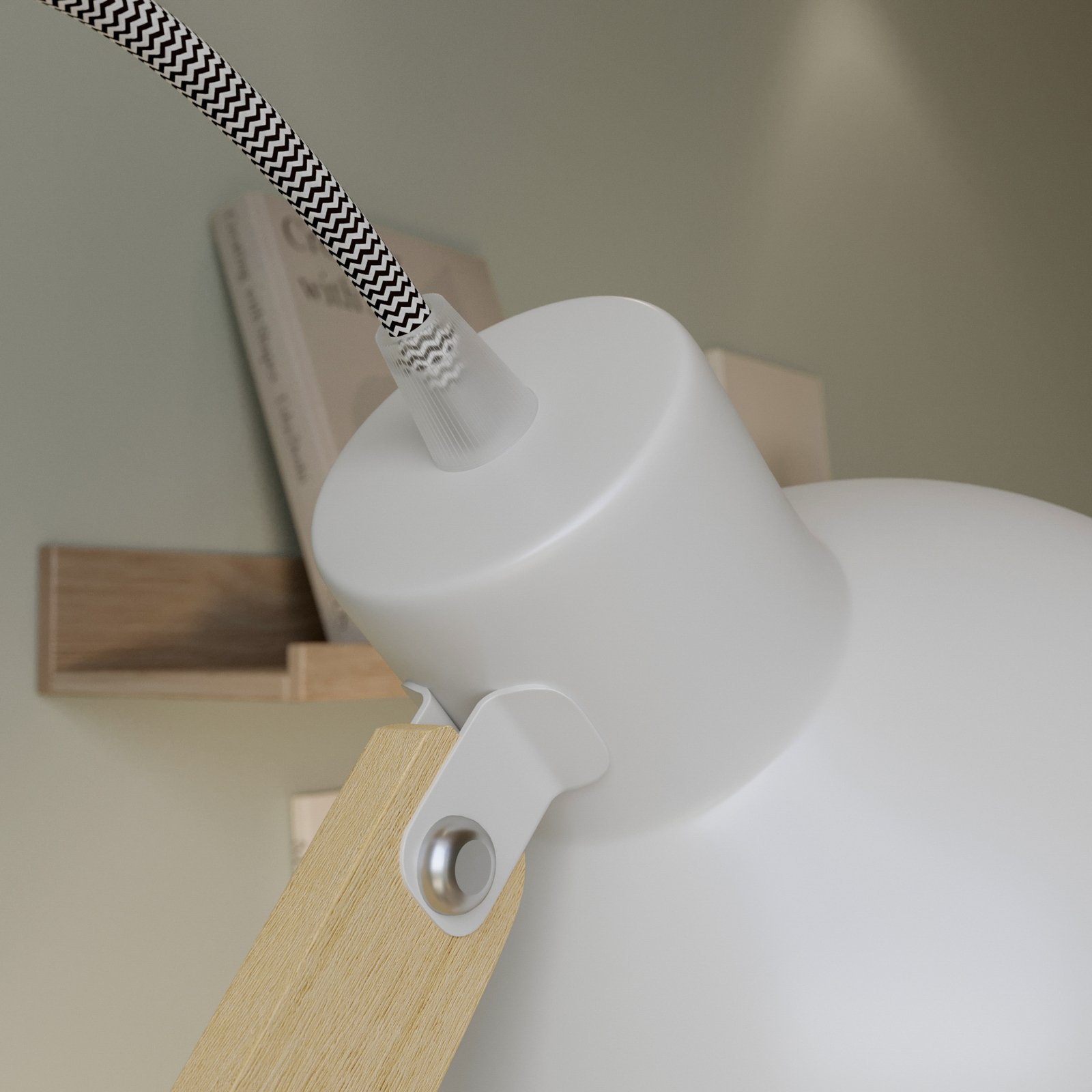 Lámpara de pie Skansen, ajustable, blanco