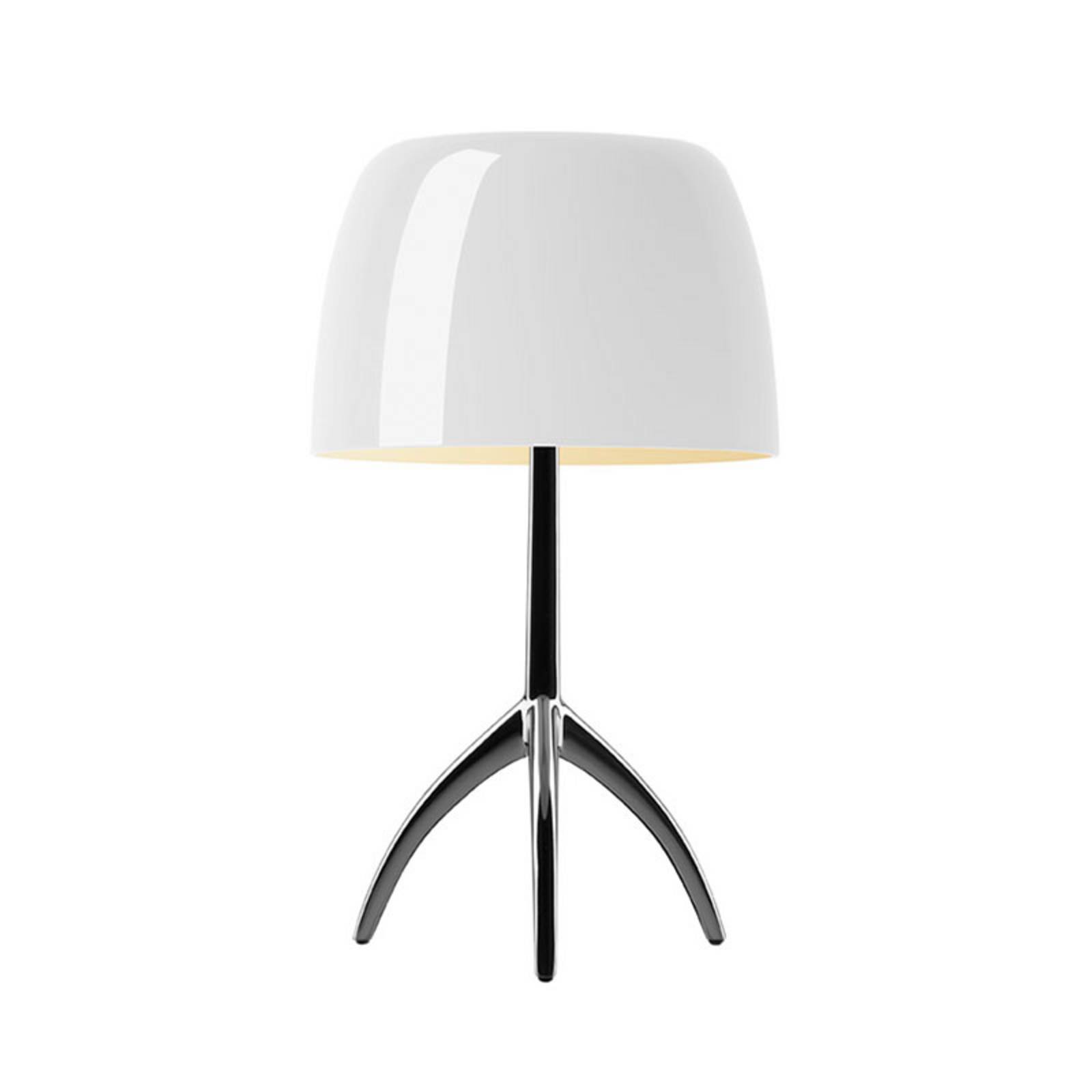 Foscarini Lumiere grand bordlampe alu/hvit - Hvit / opal