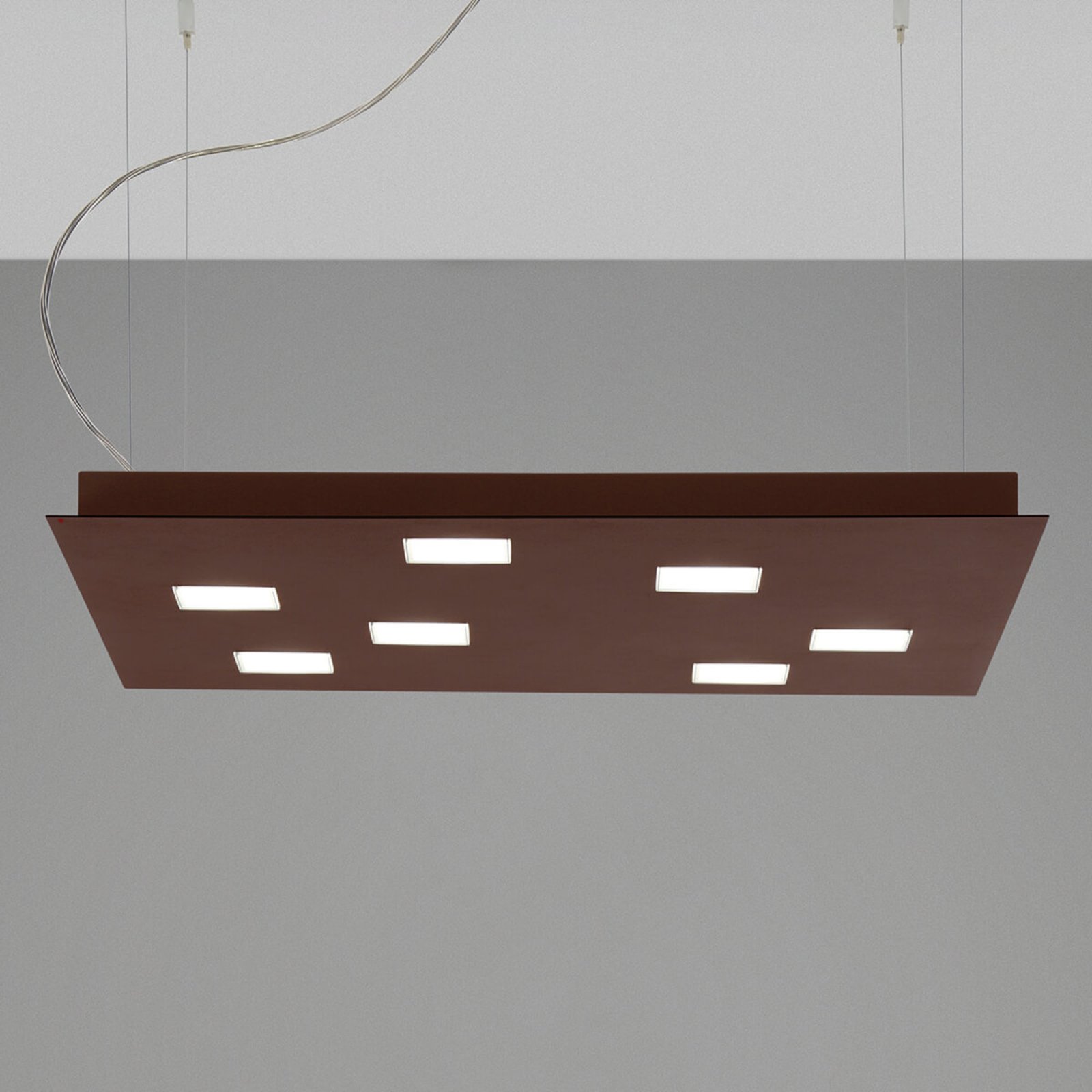 Fabbian Quarter - LED-Hängeleuchte 7flg.