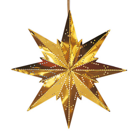 Goldfarbener Metallstern Mini