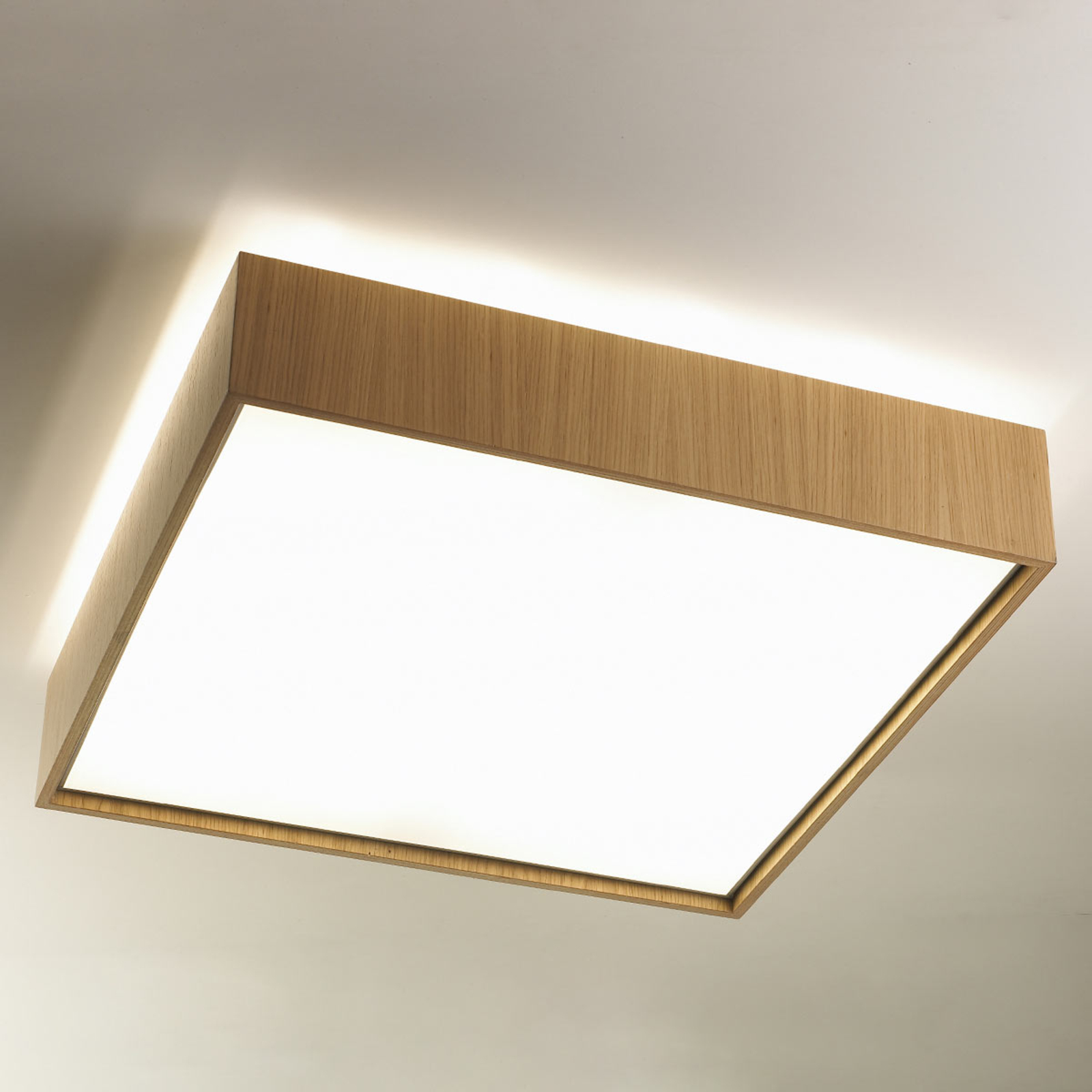 Deckenlampe Quadrat C m. LED 60x60 eiche