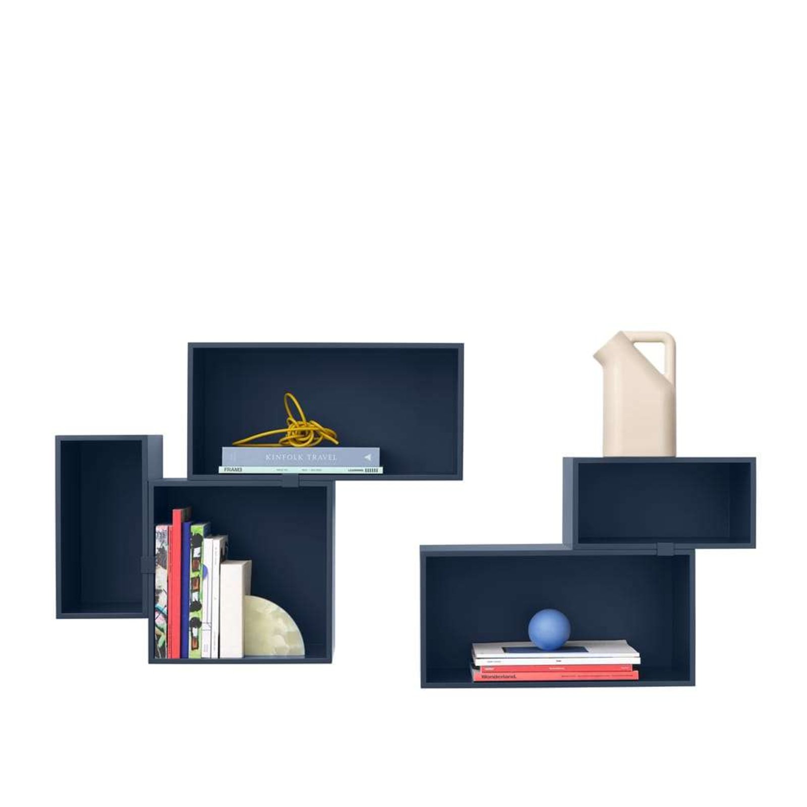 Mini Stacked Storage System Large Midnight Blue - Muuto