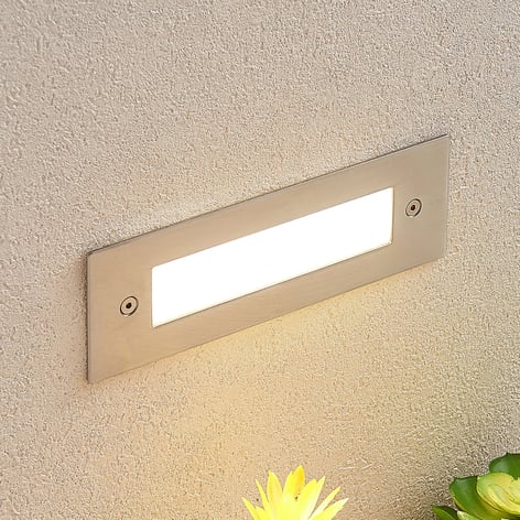 LED inbouwlamp Roni, roestvrij staal, 19,5 cm