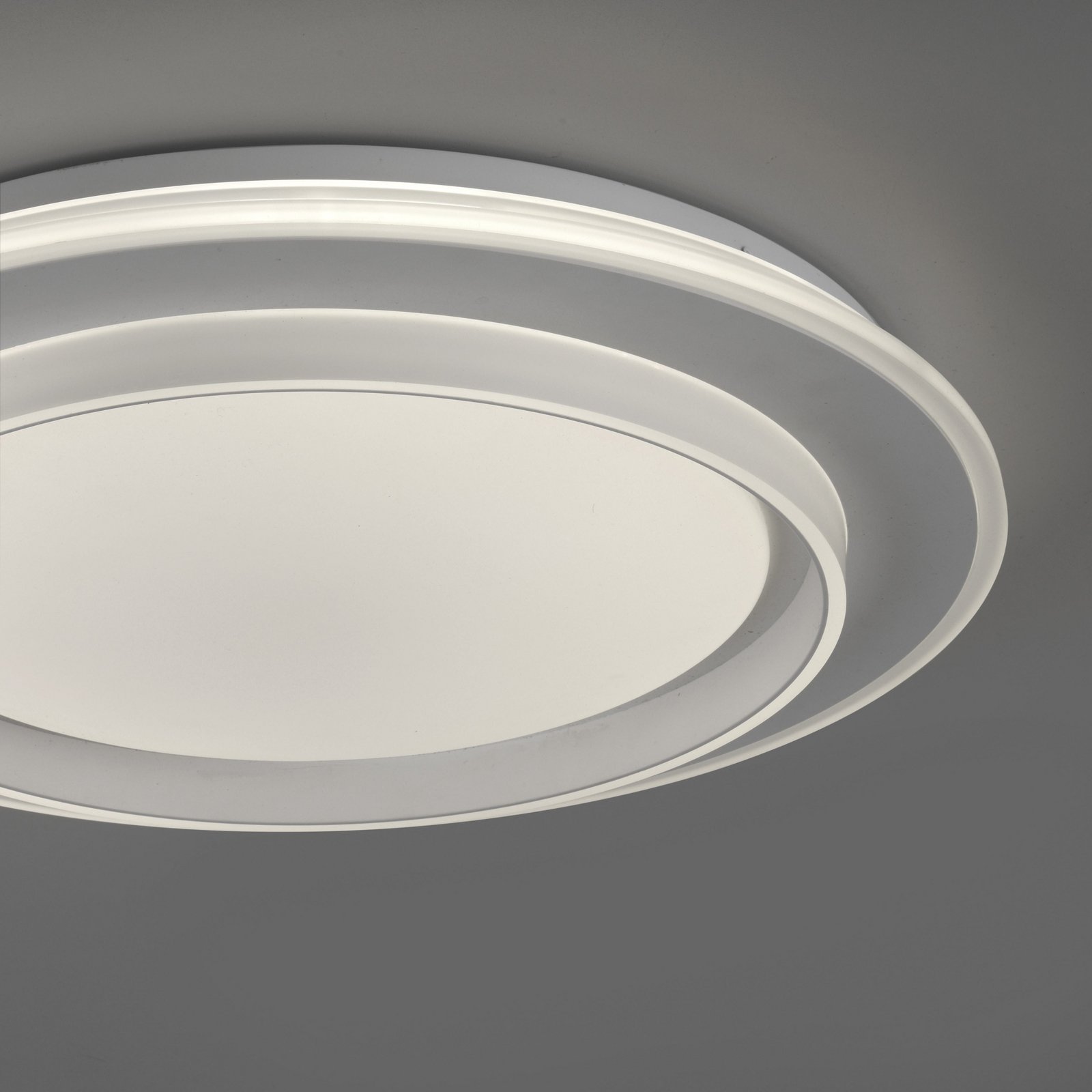 JUST LIGHT. LED plafondlamp Lago Ø 40 cm wit Afstandsbediening