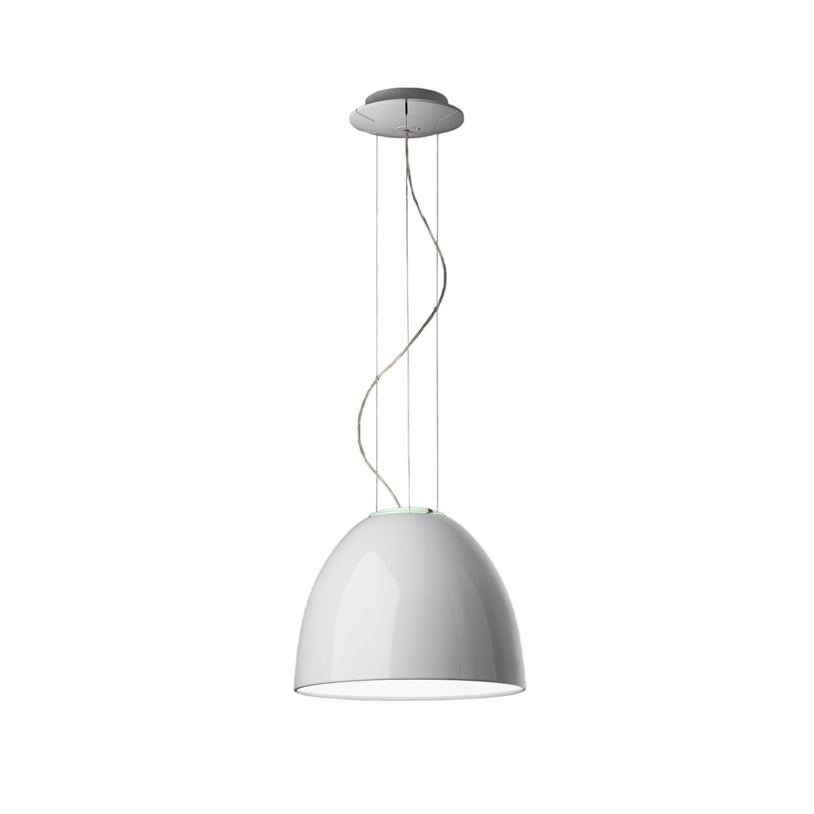 Artemide Nur Mini Gloss lampa wisząca LED biała