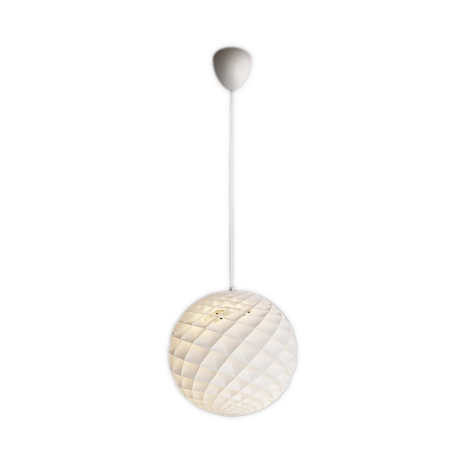 Suspension Louis Poulsen Patera, blanche, Ø 30 cm