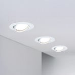 Paulmann LED inbouwspot Base Coin wit aan/uit, 3 stuks, 3000K