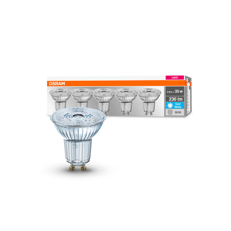 OSRAM LED-reflektor GU10 2,6W 4000 K 230lm 36° 5er