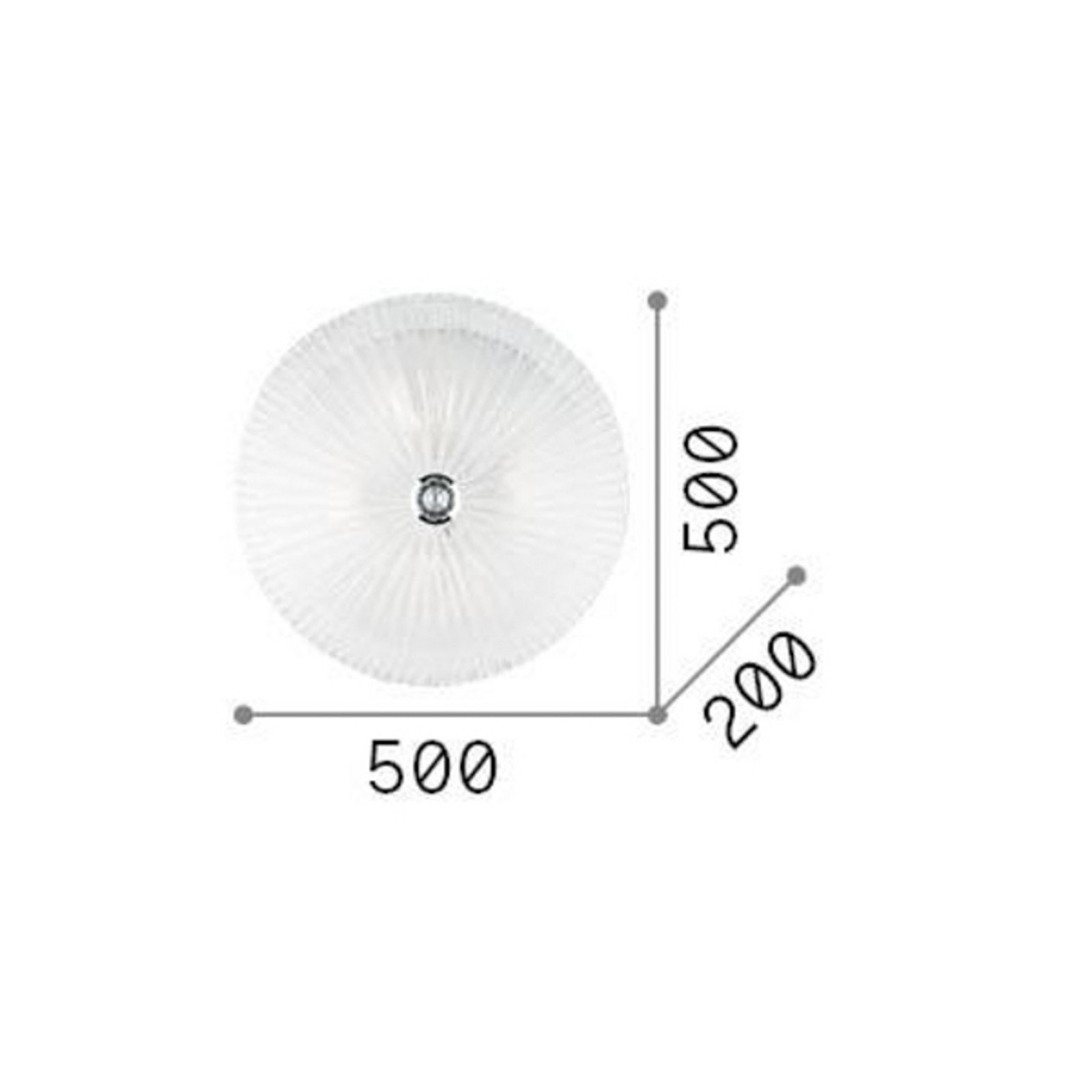 Ideal Lux Plafonieră Shell culoare chihlimbar sticlă Ø 50 cm