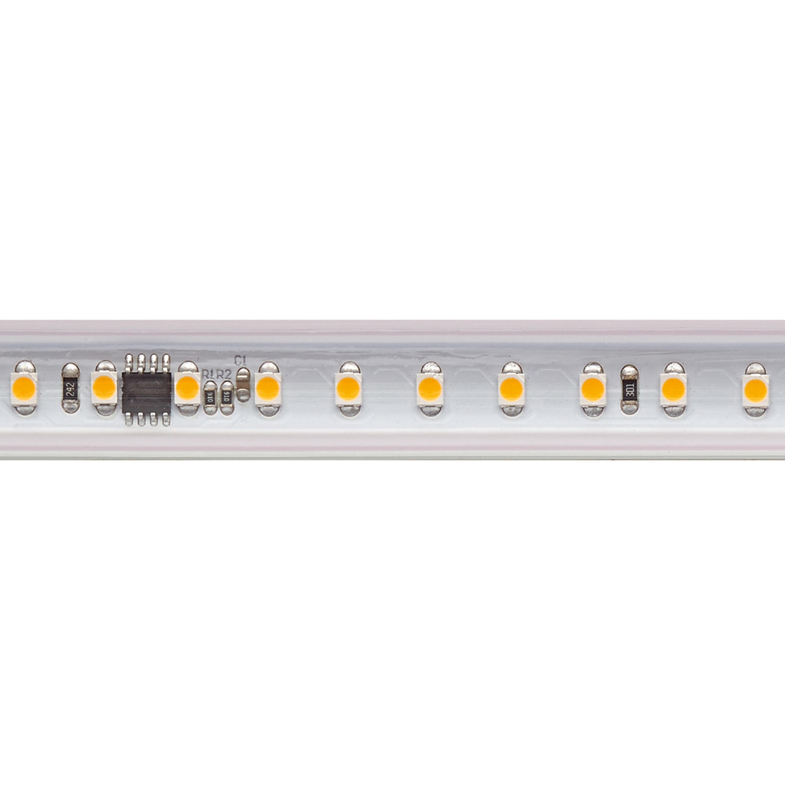 LED-strip 5966 sæt, 230V, 10m, IP65, 14W/m, 3.000K