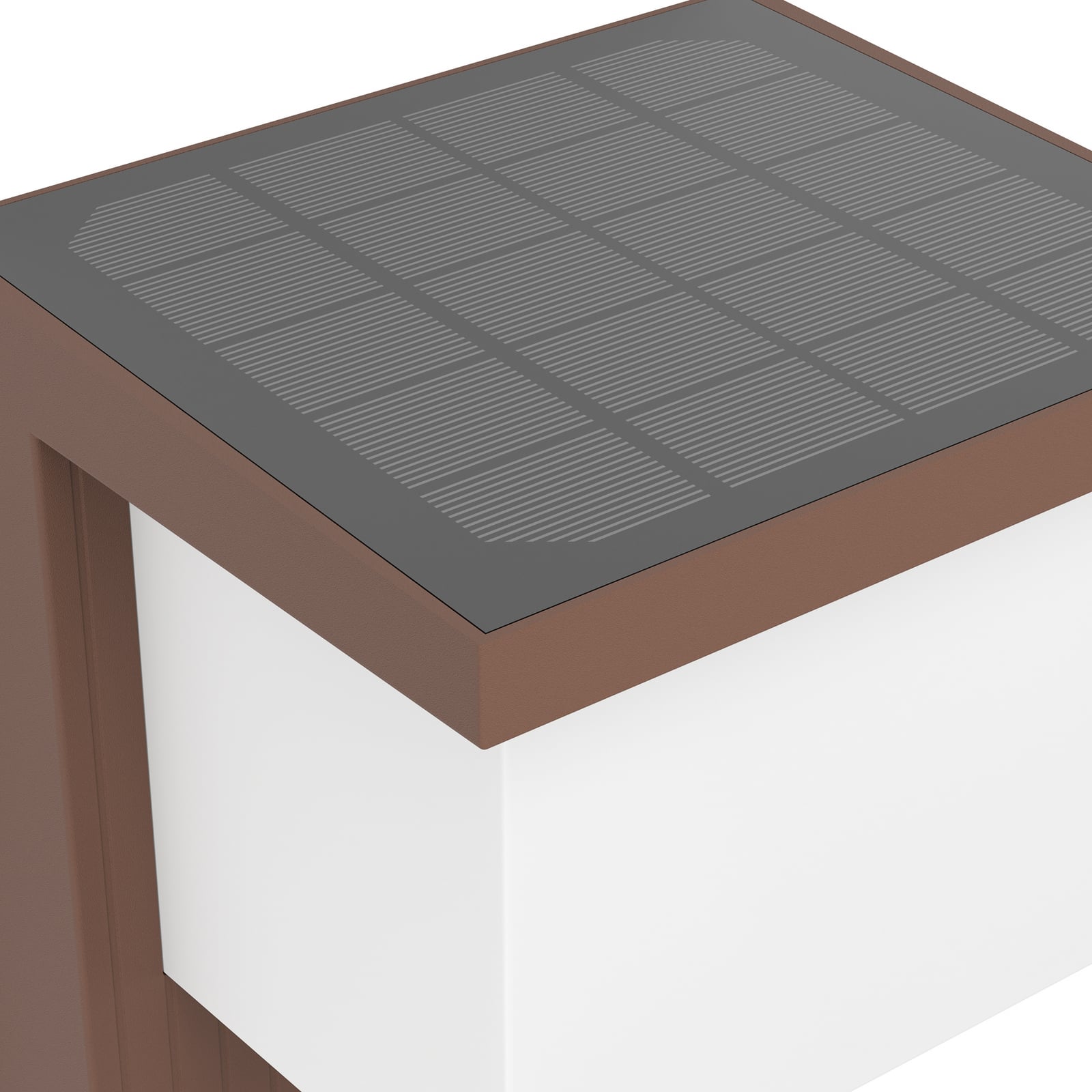 LED-välisvalgust Frigento roostekarva, kõrgus 15 cm, andur