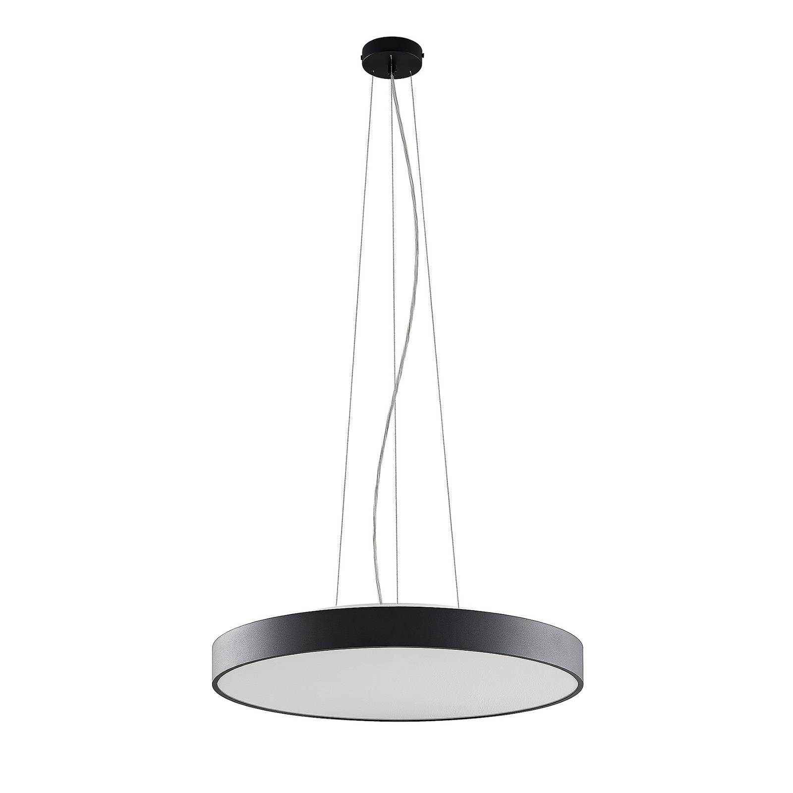 Arcchio lampa wisząca LED Vanida, czarna, Ø 60 cm, góra/dół