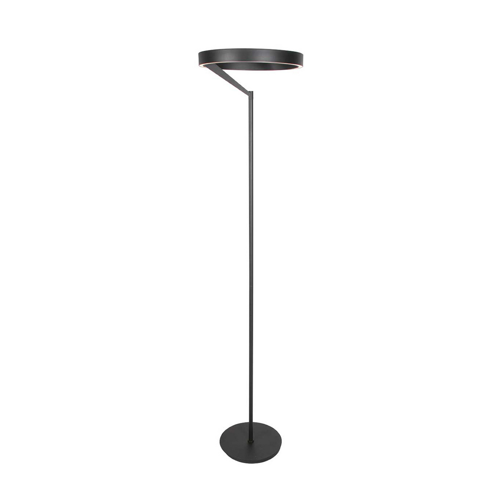 LED-põrandalamp Mykty, must, kõrgus 170 cm, metall, 2-osaline CCT